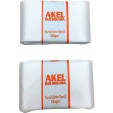 Akel ( 6CMX10MT ) ( Poşetli ) ( Beyaz ) ( Takı ) Kurdelesi