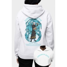 Fuddy Moda Oversize Trafalgar Water Law Sırt Baskılı Kapüşonlu Sweatshirt,unisex One Piece Temalı Anime Hoodie