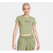 Nike Sportswear Women's Cropped Yeşil Kadın Crop T-Shirt FQ8818-386