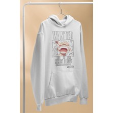 Fuddy Moda One Piece Monkey D. Luffy Baskılı Kapüşonlu Sweatshirt, Unisex Oversize Anime Baskılı Hoodie