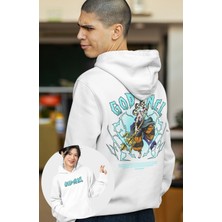 Fuddy Moda Oversize God Enel Sırt Baskılı Kapüşonlu Sweatshirt, Unisex One Piece Temalı Anime Hoodie
