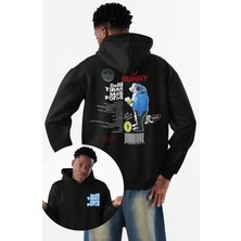 Fuddy Moda Unisex Debi Tirar Mas Fotos Sırt Baskılı Kapüşonlu Sweatshirt, Oversize Bad Bunny Temalı Hoodie