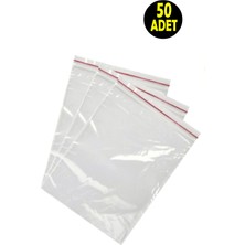 Usin 50 Adet 23*31 cm Kilitli Şeffaf Poşet -Ürün Kuruyemiş Kına Buzdolabı Buzluk Gıda Ambalaj Naylonu