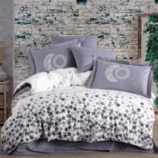Mg Çift Kişilik Poplin Nev Stars Gri