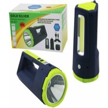 Gold Silver GS-2677 2in1 ( 30W & 10W Cob LED ) USB & Oto Şarjlı El Feneri Projektör*16