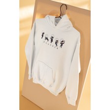 Fuddy Moda Jujutsu Kaisen Gojo Chibi Baskılı Kapüşonlu Sweatshirt, Unisex Oversize Anime Baskılı Hoodie