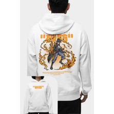 Fuddy Moda Oversize Hiken No Sabo Sırt Baskılı Kapüşonlu Sweatshirt,unisex One Piece Temalı Anime Hoodie