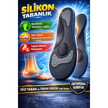 Wicromed Unisex Silikon Jel Tabanlık – Şok Emilimi ve Topuk Desteği – Ayak Ağrısı Önleyici - Topuk Dikeni Ark Desteği