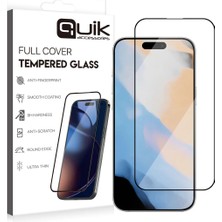Quik Accessories iPhone 17 Temperli Cam Ekran Koruyucu (Tam Kaplama)