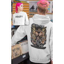 Fuddy Moda Oversize Aot Eren Sırt Baskılı Kapüşonlu Sweatshirt, Unisex Attack On Titan Anime Temalı Hoodie