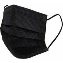 Kavmask ( Siyah ) ( 50PCS ) Medikal Cerrahi Yüz Maskesi ( Tek Kullanımlık - 3 Katlı )