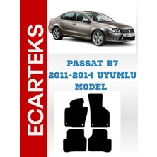 Ecarteks Vw Passat B7 (2011-2014) Arası Uyumlu Özel Kesim Siyah Velur Paspas