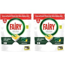 Fairy Orijinal Hepsi Bir Arada Bulaşık Makinesi Tableti – 2×60 Adet (120 Tablet)