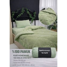 Kurt Homeware %100 Pamuk Çift taraflı Wellsoft Peluş Kışlık Yorgan Yastık kılıfı ve Lastikli Çarşaf
