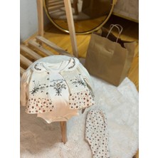 Mini Moda House Kız Bebek Yakası Nakışlı 3'lü Takım