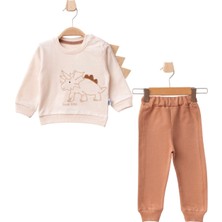 Mini Moda House Erkek Bebek Dinazor Detaylı 2'li Takım