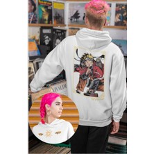 Fuddy Moda Oversize Naruto Sage Mode Sırt Baskılı Kapüşonlu Sweatshirt, Unisex Anime Temalı Hoodie