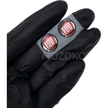 Mozoko Kendinden Yapışkanlı Fiat Logolu 14 mm Damla Baskılı Anahtarlık Kumanda Amblemi – 2 Adet 3D Etiket