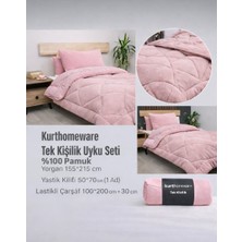 Kurt Homeware %100 Pamuk Çift taraflı Wellsoft Peluş Kışlık Yorgan Yastık kılıfı ve Lastikli Çarşaf