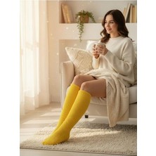 Be Active Wellsoft Peluş Diz Üstü Ev Çorabı | Çift Taraflı Ultra Yumuşak Uyku & Panduf Çorap