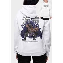 Fuddy Moda Oversize Kaido Sırt Baskılı Kapüşonlu Sweatshirt, Unisex One Piece Temalı Anime Hoodie