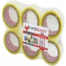 Hasbant ( Şeffaf ) ( Flex Hotmelt ) ( 45MMX100MT ) Koli Bantı*6lı