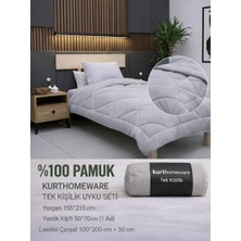 Kurt Homeware %100 Pamuk Çift taraflı Wellsoft Peluş Kışlık Yorgan Yastık kılıfı ve Lastikli Çarşaf