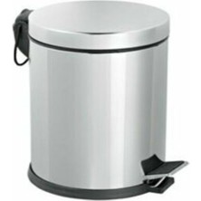 Beray BRY-0343 QS-452 No-3 ( 3lt ) ( Krom Metal ) ( Pedallı ) Çöp Kovası ( Çap: 18CM & Y: 22.3cm )*8