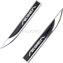 Mozoko Fiat Egea Logolu  Uyumlu 3D Metal Krom Çamurluk Üstü Yan Amblem Seti – 2 Adet