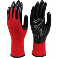 By Eli ( Soft ) (Kırmızı Siyah ) Işçi Eldiveni ( NO-10XL ) ( Poşetli Ambalaj )*12X50