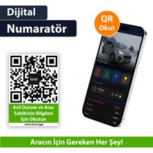 Lone QR Numaratör (2 Adet) - Numara Gizleme / Sağlık Bilgisi / Araç Masraf Takip / QR Araç Numaratörü - Akıllı Numaratör