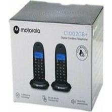 Motorola C-1002CB ( 2pcs ) ( Siyah ) (Dijital) (Kablosuz & Telsiz) Telefon (Arayan No Görme)