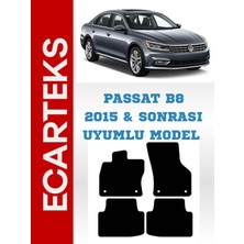 Ecarteks Vw Passat B8 2015 ve Sonrası Uyumlu Özel Kesim Siyah Velur Paspas