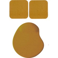 Usin Oval Toprak Reng Ikum Desen Bilek Destekli Mouse Pad + 2 Adet Kupa Fincan Bardak Altlığı Altlık Set