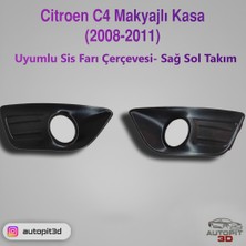 Citroen C4 2008-2011 Uyumlu Makyajlı Kasa Sis Farı Çerçevesi (Sağ-Sol Takım)