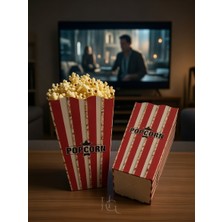 HG Tedarik 15 Adet Popcorn Kutusu, Patlamış Mısır Kutusu , 16CM x 8cm x 5,5cm (Küçük Boy)