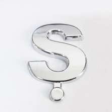 Ş Harfi  3,75 cm Krom Yapışkanlı