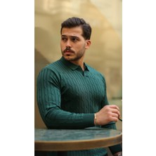 Etiler Collection Erkek Saç Örgü Desen Uzun Kollu Triko