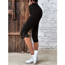 Etiler Collection Kadın Yüksek Bel Dantelli Dalgıç Tayt