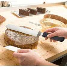 Eğik Pasta Sıvama Spatulası Metal 33 cm