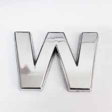 W Harfi  3,75 cm Krom Yapışkanlı