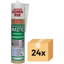 24 Adet Somafix Akrilik Mastik Beyaz  SE450