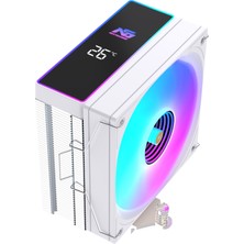 Next Gaming Ng Frost 400W 205W Tdp Argb Fanlı Derece Göstergeli Performans Kule Tipi Cpu Soğutucu Beyaz