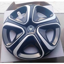 Yk Citroen C-Elysee / C2 / C3 / Berlingo / Nemo Uyumlu 16 Inç Jant Kapağı 4'lü Takım Amblem Hediyeli