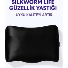 % 100 Ipek Yastık Kılıfı Hediyeli -Silkwormlife Visco Güzellik Yastığı – Yüz Kırışıklık Karşıtı, Boyun ve Omurga Destekli