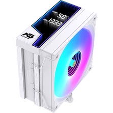 Next Gaming Ng Frost 600W 220W Tdp Argb Fanlı Derece ve Devir Göstergeli Üst Seviye Kule Tipi Cpu Soğutucu Beyaz