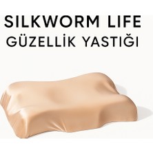 % 100 Ipek Yastık Kılıfı Hediyeli -Silkwormlife Visco Güzellik Yastığı – Yüz Kırışıklık Karşıtı, Boyun ve Omurga Destekli