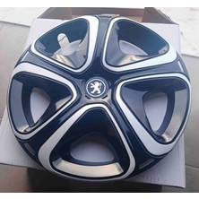 Yk Peugeot 206 / 208 / 306 / 308 / Rifter / Partner Uyumlu 16 Inç Jant Kapağı 4'lü Takım Amblem Hediyeli