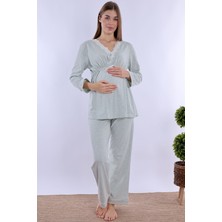 Effortt Yeşil Hamile Lohusa Pijama Takımı