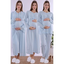 Mecit Mavi Hamile Lohusa Set